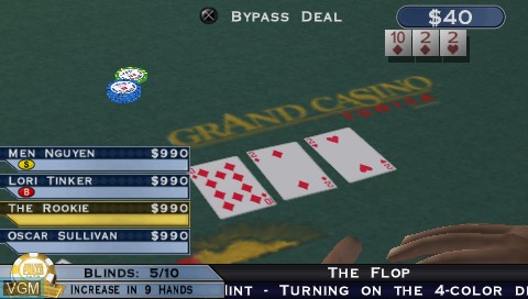 In-game screen of the game World Series of Poker - Tournament of Champions on Sony PSP