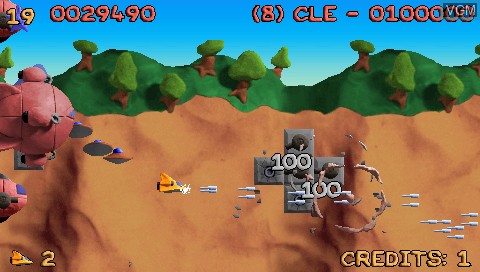 In-game screen of the game Platypus on Sony PSP