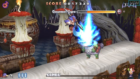 In-game screen of the game Prinny - Can I Really Be the Hero? on Sony PSP
