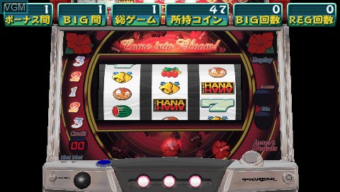 In-game screen of the game DoraSlot - Hana Hana Matsuri Da!! on Sony PSP
