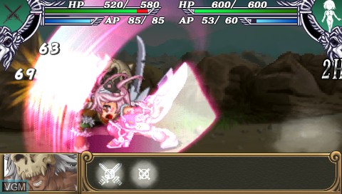 In-game screen of the game Queen's Blade - Spiral Chaos on Sony PSP
