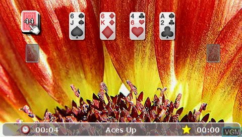 In-game screen of the game Best of Solitaire on Sony PSP