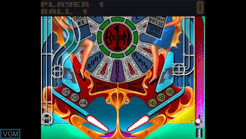 In-game screen of the game Pinball Fantasies on Sony PSP