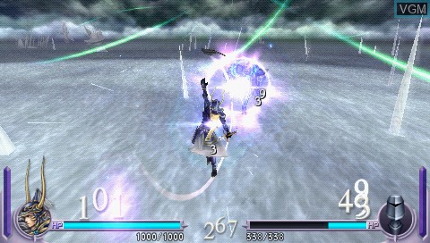 In-game screen of the game Dissidia - Final Fantasy on Sony PSP