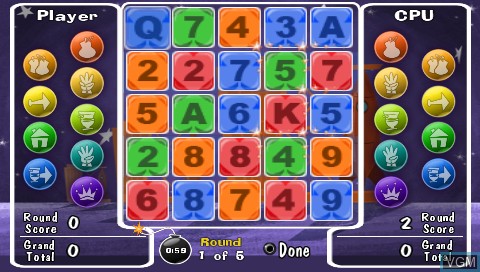 In-game screen of the game Battle Poker on Sony PSP