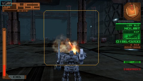 In-game screen of the game Armored Core 3 Portable on Sony PSP