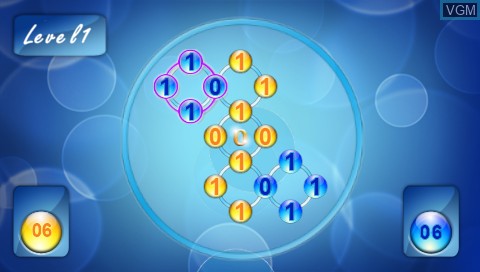 In-game screen of the game Circles, Circles, Circles on Sony PSP