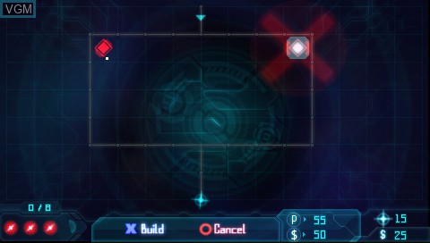 In-game screen of the game Core Blaster on Sony PSP