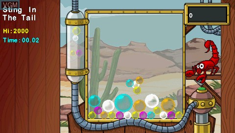 In-game screen of the game Bubble Trubble on Sony PSP