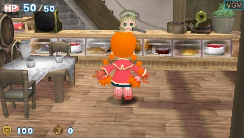 In-game screen of the game Gurumin - A Monstrous Adventure on Sony PSP