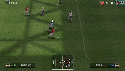 In-game screen of the game Pro Evolution Soccer 2011 on Sony PSP