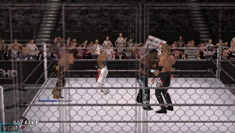 In-game screen of the game WWE SmackDown vs. Raw 2011 on Sony PSP