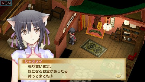 In-game screen of the game Shining Hearts on Sony PSP