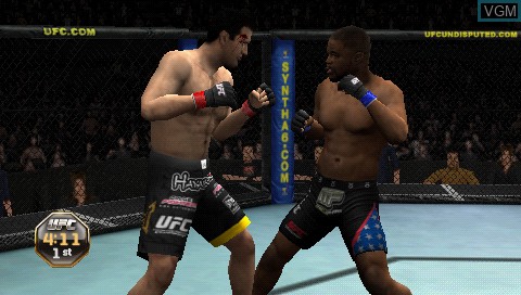 In-game screen of the game UFC Undisputed 2010 on Sony PSP