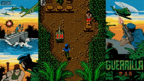In-game screen of the game Guerrilla War on Sony PSP
