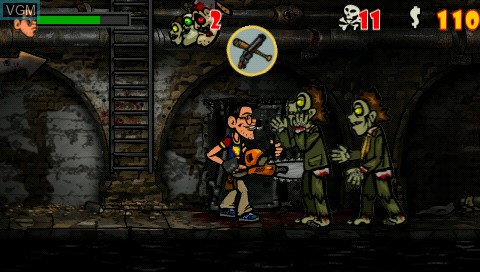 In-game screen of the game Left to Die in Zombhai on Sony PSP