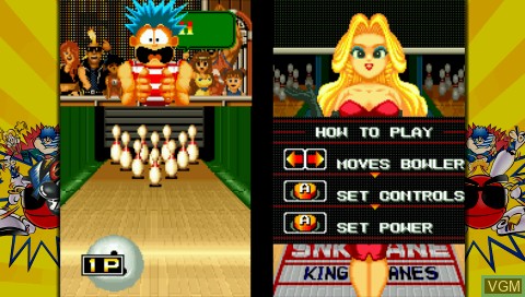 In-game screen of the game League Bowling on Sony PSP