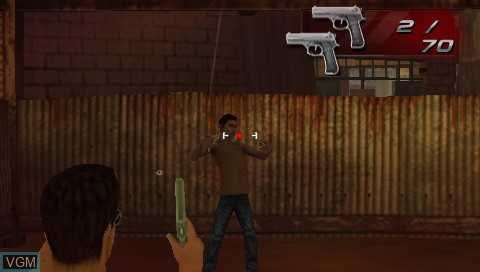 In-game screen of the game DON 2 - The Game on Sony PSP
