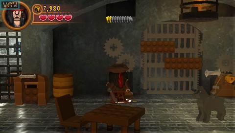 In-game screen of the game LEGO Pirates of the Caribbean - The Video Game on Sony PSP