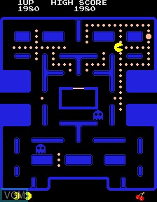 In-game screen of the game Baby Pacman 2 on PacMAME