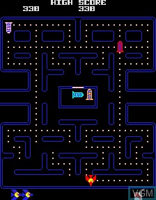 In-game screen of the game Desert Storm Pac-Man on PacMAME