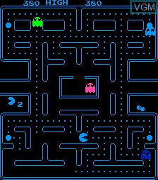 In-game screen of the game Ghost Muncher on PacMAME