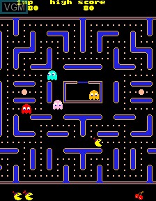 In-game screen of the game Jr. Pac-Man 2005 Plus on PacMAME