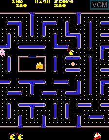 In-game screen of the game Jr. Pac-Man 6000 Plus on PacMAME