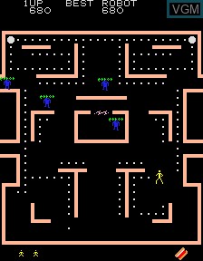In-game screen of the game Ms. Pac-Man Berzerk on PacMAME