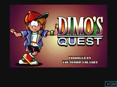 Title screen of the game Dimo's Quest on Philips CD-i