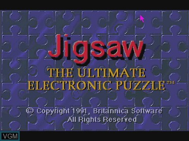 Title screen of the game Jigsaw - the ultimate electronic challenge on Philips CD-i