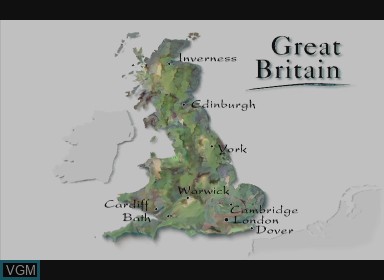 Title screen of the game destination great britain - central and northern england on Philips CD-i