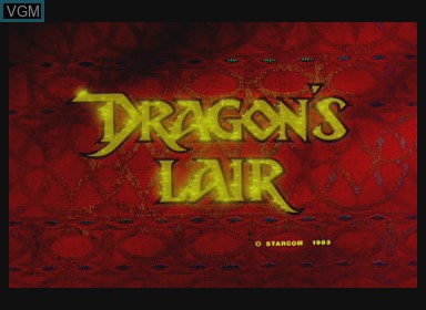 Title screen of the game dragon's lair on Philips CD-i
