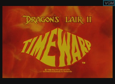 Title screen of the game dragon's lair ii - time warp on Philips CD-i