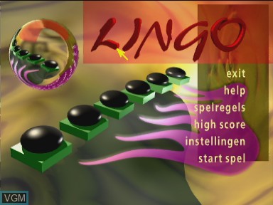 Menu screen of the game Lingo on Philips CD-i