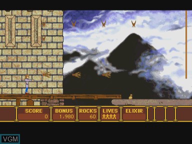 In-game screen of the game Dark Castle on Philips CD-i