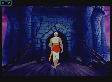 In-game screen of the game dragon's lair on Philips CD-i