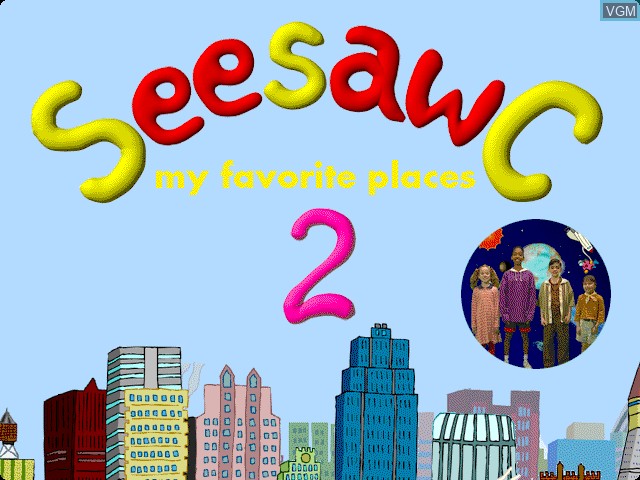 Title screen of the game SeesawC 2 - My favorite places - Sukinatokorode Eitango 400 on Apple Pippin