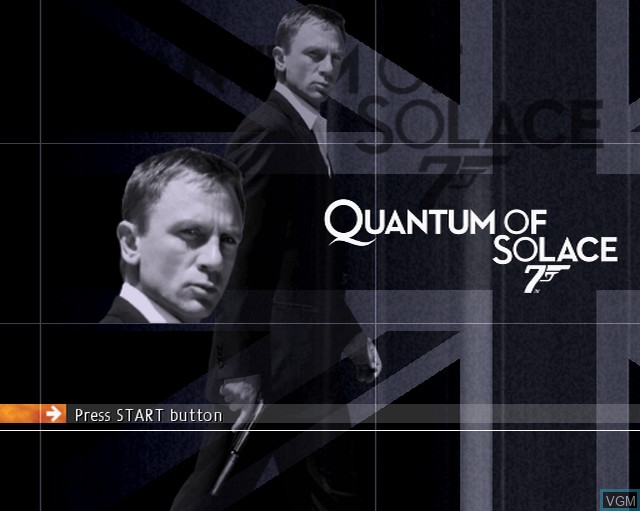 Title screen of the game 007 - Quantum of Solace on Sony Playstation 2