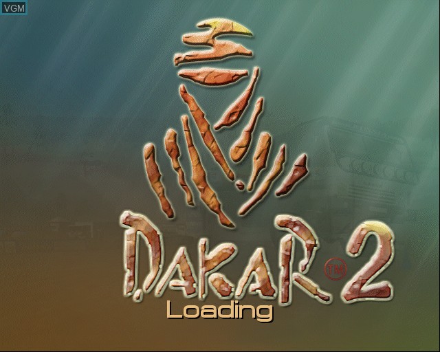 Title screen of the game Dakar 2 on Sony Playstation 2