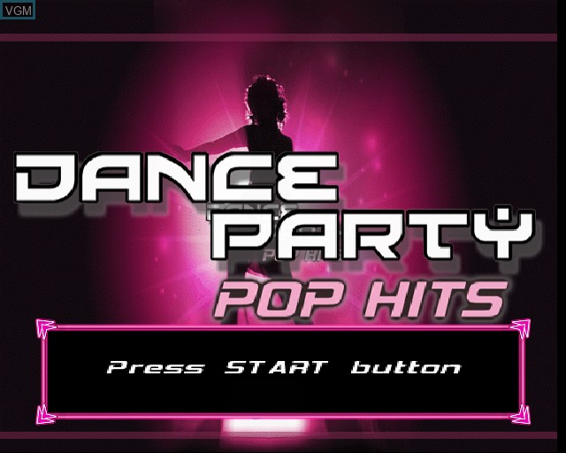Title screen of the game Dance Party - Pop Hits on Sony Playstation 2