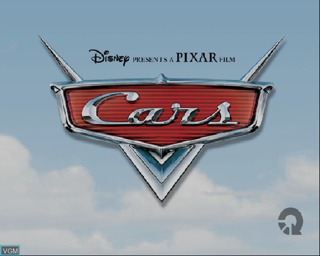 Title screen of the game Cars on Sony Playstation 2