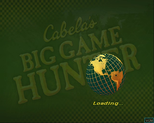 Title screen of the game Cabela's Big Game Hunter 2008 on Sony Playstation 2