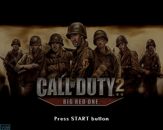Title screen of the game Call of Duty 2 - Big Red One on Sony Playstation 2