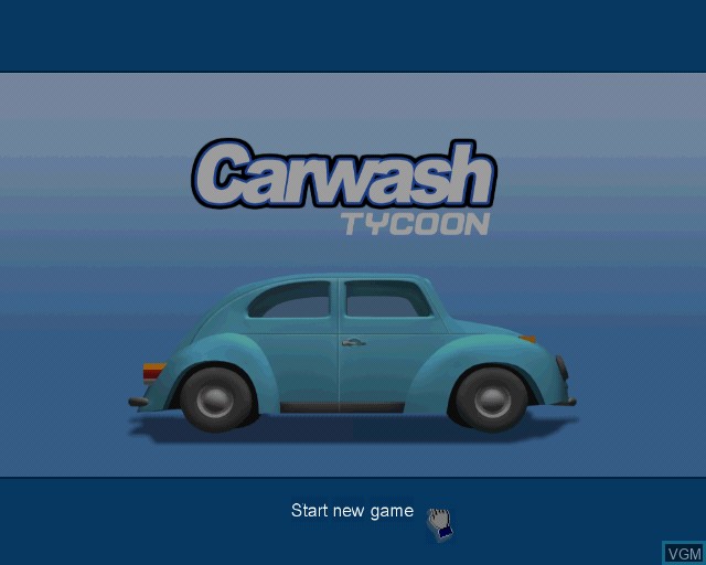 Title screen of the game Carwash Tycoon on Sony Playstation 2