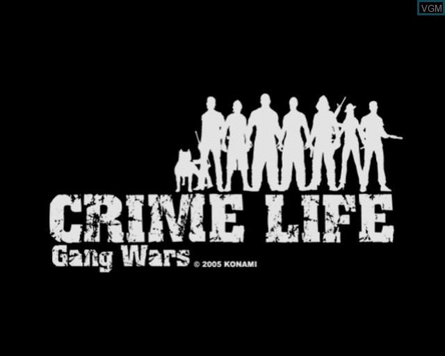 Title screen of the game Crime Life - Gang Wars on Sony Playstation 2