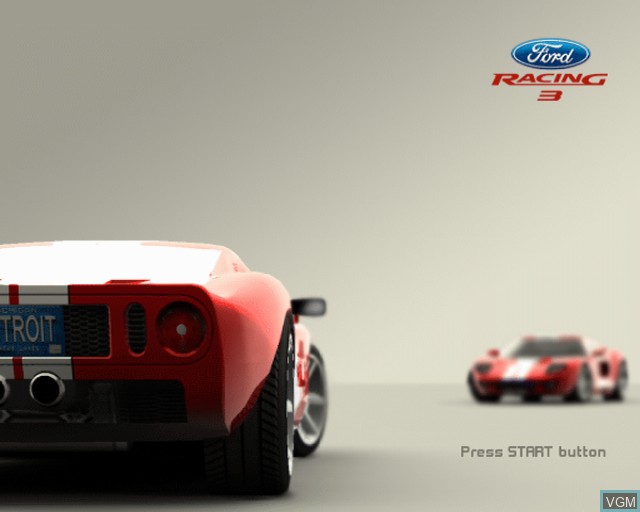 Title screen of the game Ford Racing 3 on Sony Playstation 2
