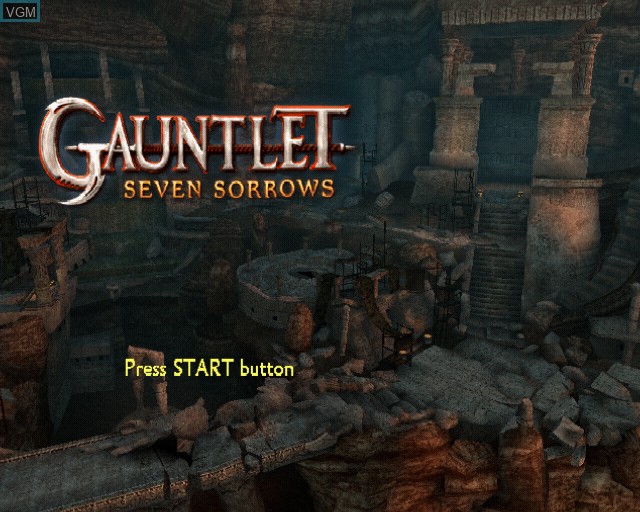 Title screen of the game Gauntlet - Seven Sorrows on Sony Playstation 2