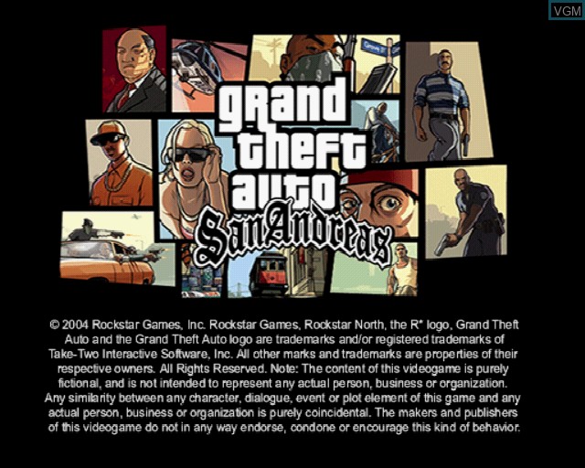 Grand Theft Auto GTA San Andreas Sony PlayStation 2 PS2