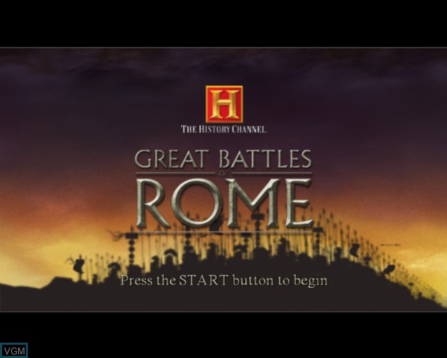 Title screen of the game History Channel, The - Great Battles of Rome on Sony Playstation 2